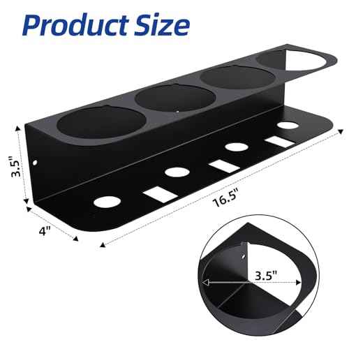 Spray Bottle Holder Wall Mount Metal Spray Can Storage Rack Paint Aerosol Can Organizer for Garage Workshop, 2 Pack