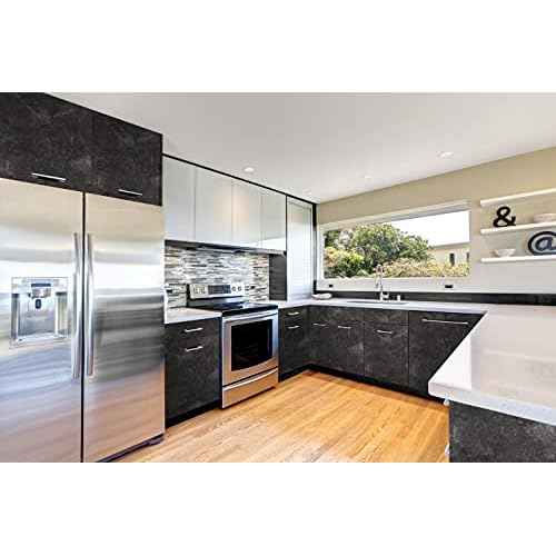 d-c-fix 346-0583 Decorative Self-Adhesive Film, Slate Grey, 17" x 78" Roll