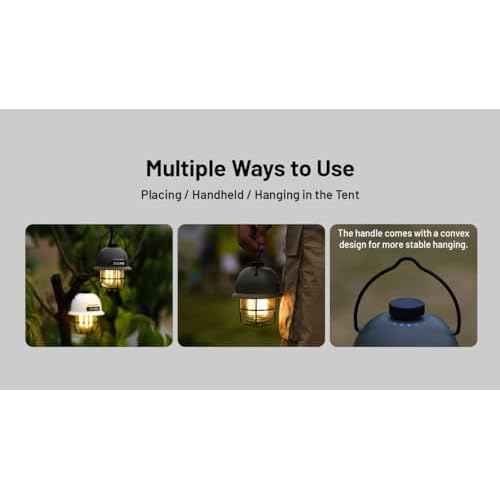 NITECORE LR40 Multifunct al Rechargeable Camping Lantern 100 Lumens w/Eco-Sensa USB C Charging Cable - Green