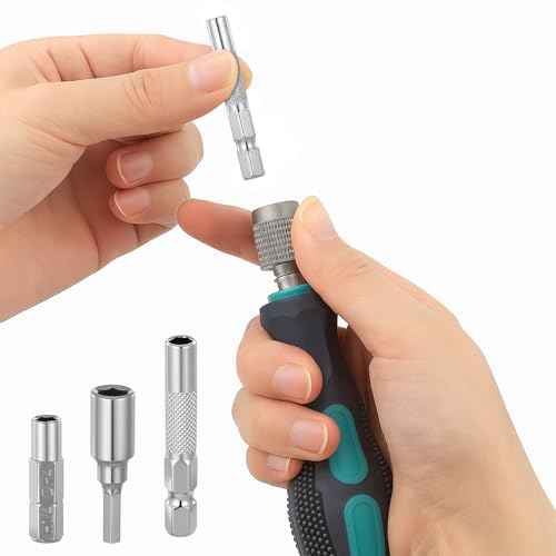 1/4 to 4mm Bit Adapter, Hex Screw Driver Bit Adapter 3PCS 4mm Bits Set Converter Adapters Slotted for Precision Bits Set Screwdriver Converter