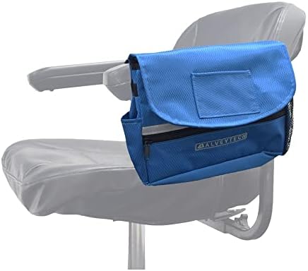 AlveyTech Saddle Bag for Mobility Scooter, Wheelchair, & Electric Power Chair (Small, Blue) - Accessories Holder Armrest Side Pouch Storage Organizer Bags for Adults, Water-Resistant, Easy Install