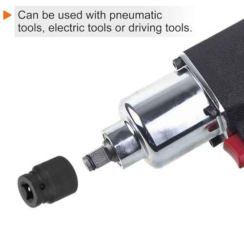 HARFINGTON 12-Point Impact Socket 1/2 Inch Drive 24mm Metric Cr-V Shallow Impact Socket Nut Driver Wrench for Auto Repair