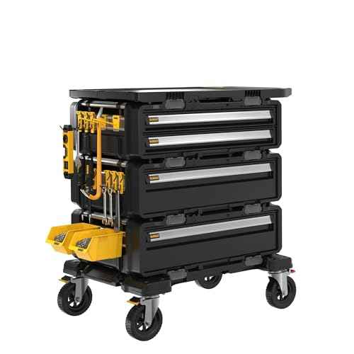 DEWALT TOUGHSYSTEM 2.0 DXL Workshop Tool Storage Kit, Portable Tool Storage with Wheels (DWST086502)