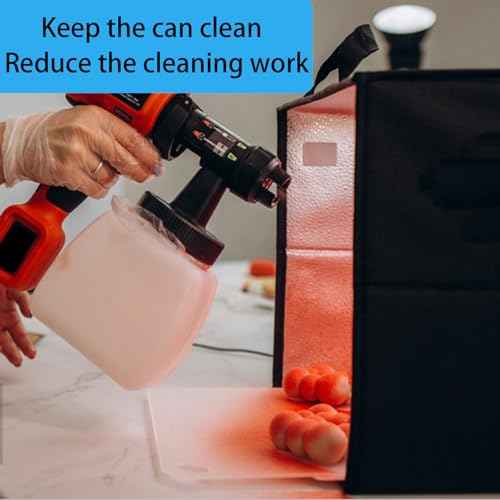 Paint Sprayer Cup Liners 50 Pcs Clear Spray Gun Bags Sprayer Cup Canister Liners for HVLP Wagner Paint Sprayer Parts Accessories Compatible with Most Spray Guns (7.8 x 11.8 Inch)