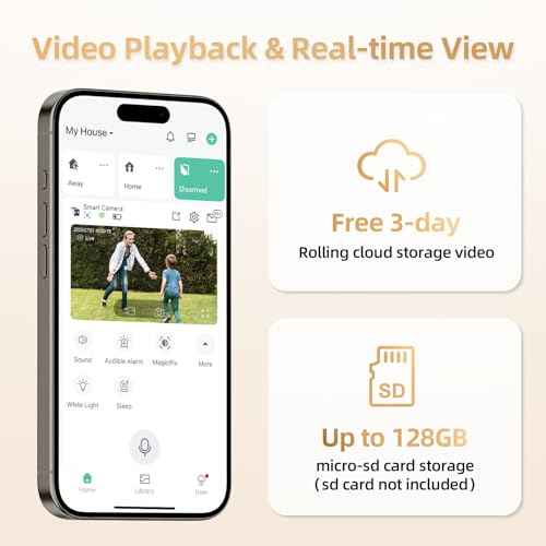 Solar Security Cameras Wireless Outdoor 2K Battery Powered AI Motion Detection 2-Way Talk Color Night Vision WiFi Waterproof SD/Cloud Storage Non-Stop Solar Panel Camera Outdoor Wireless