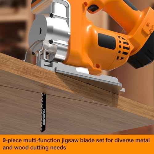 T-Shank Jigsaw Blades Set with Case, 20Pcs Assorted Replacement Jigsaw Blades for Wood, Plastic and Metal Cutting (T118AF, T118BF, T101AO, T119BO, T101B, T101BR, T111C, T244D, T144D)