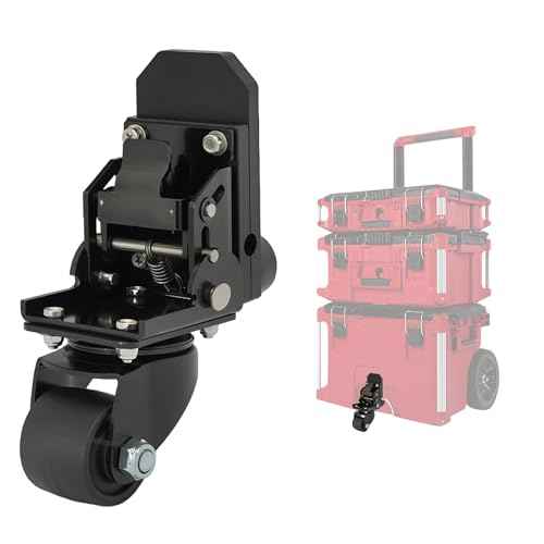 Upgraded Heavy Duty Steel Construction Front Wheels Packout Caster Wheel Kit, Compatible with Milwaukee Packout Rolling Tool Box Accessories for Enhanced Mobility- 200 Lbs Capacity
