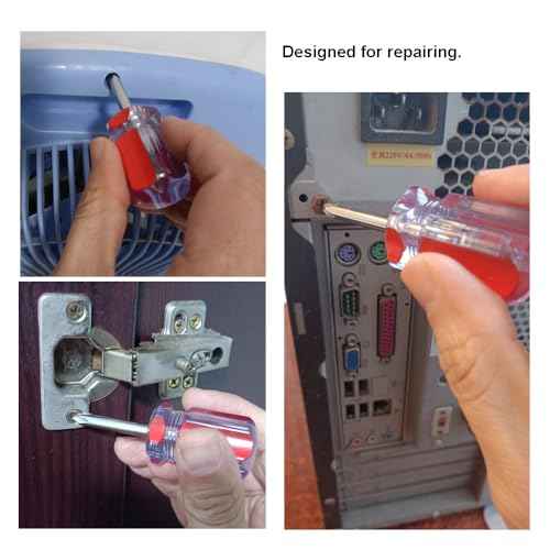 Stubby Phillips Screwdriver,4 Pieces Short Phillips Screwdriver #2 Magnetic,Small Pocket Driver for DIY Repairing