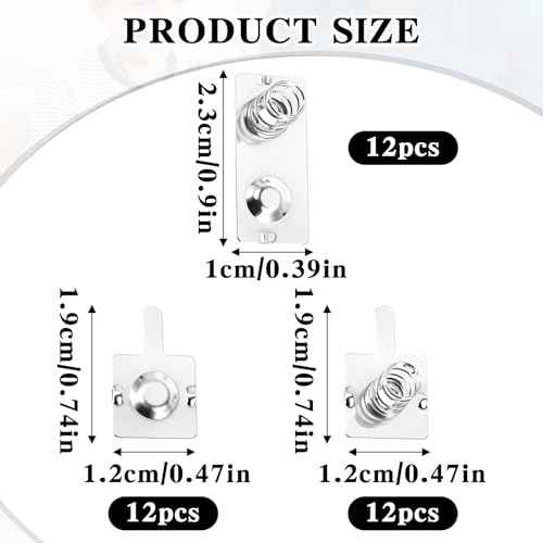 12 Pairs Battery Contacts AA Battery Springs Battery Negative to Positive Conversion Spring Contact Plated Battery Spring Contact Plate Replacement for Remote Control Battery Charger