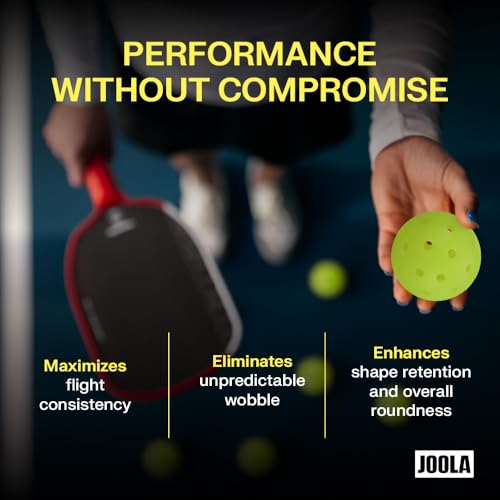 JOOLA HC-40 Hardcourt Pickleball Balls with Storage Tube - USAP Approved Balls for Tournament Play - 3 Pack or 12 Pack Option - Durable Pickleballs for Indoor Play & Outdoor Courts