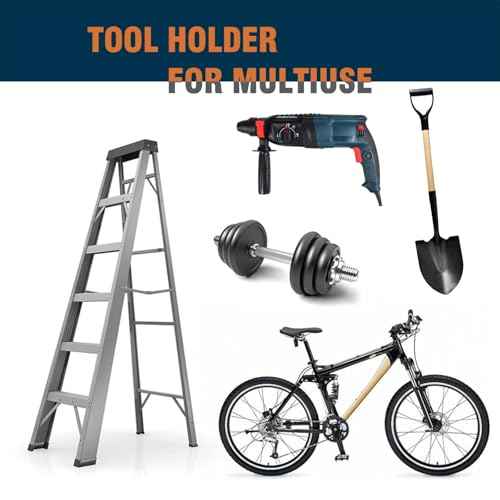 2PACK STURDY GRASS TRIMMER RACK - Heavy Duty Wall Mount Tool Organizer, 800LB Capacity, Rust Proof & Space Saving, Dual Position Design for Weed Eater, Shovels, Ladders & More (Garage/Garden Storage)