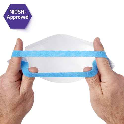 Kimberly-Clark Professional N95 Pouch Respirator (53358), NIOSH-Approved, Made in U.S.A., Regular Size, 50 Respirators/Bag, White
