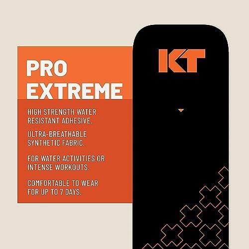 KT Tape PRO Extreme, Synthetic Jumbo Kinesiology Athletic Tape, 125 Foot Uncut Roll, Titan Tan