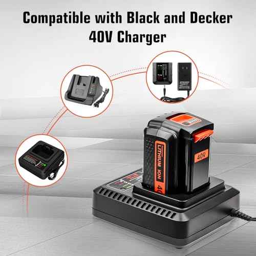 2-Pack 3600mAh Lithium ion 40 Volt LBX2540 Replacement Battery Compatible with Black and Decker 40V Battery LBX2540 LBX1540 LBX2040 LBXR36 LBXR2036 LBXR36-2 LST540 LCS1240 LST136W Power+ Tools(Red)