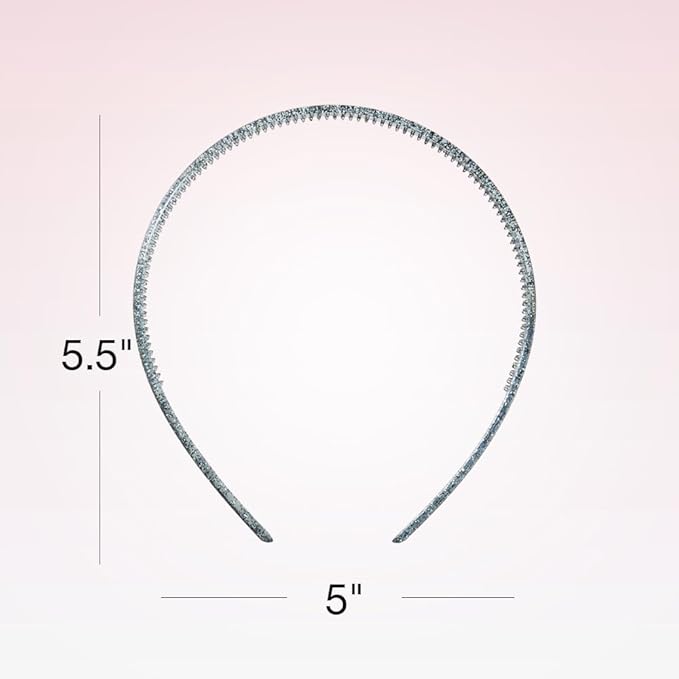 CONAIR Scunci Effortless Beauty Skinny headband -plastic Headbands for Women and Men - hair accessories for women - trendy girl gifts - Assorted Glitter - 4 Count