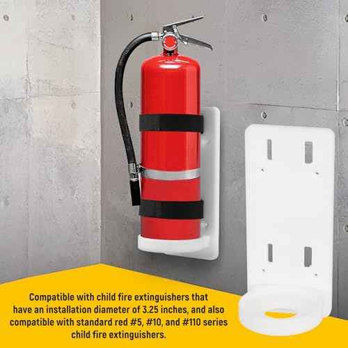 Marine Fire Extinguisher Bracket Mount, White Holder for Kiddie 5, 10, 110 Children's Series Boat