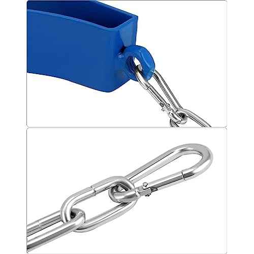 QWORK Steel Wall-Mounted Bracket for Cylinder, 4 Pack Gas Cylinder Bracket with Screws and Safety Chain Supported