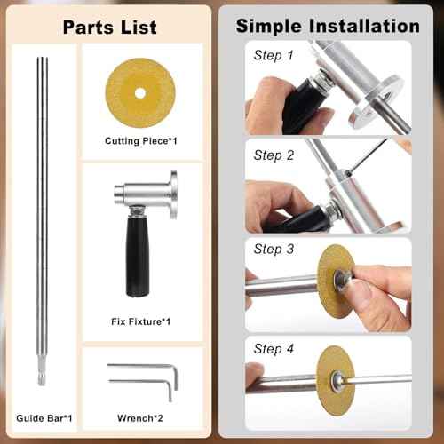 Inside Pipe Cutter for PVC Pipe Cutter, Internal/Inside PVC-ABS Pipe Cutter Tool for Drill, Fit for 1-1/2 Inch to 8 Inch, 7 Inch Adjustable Cutting Depth, 1/4in Hex Shank Fit for Impact Drivers