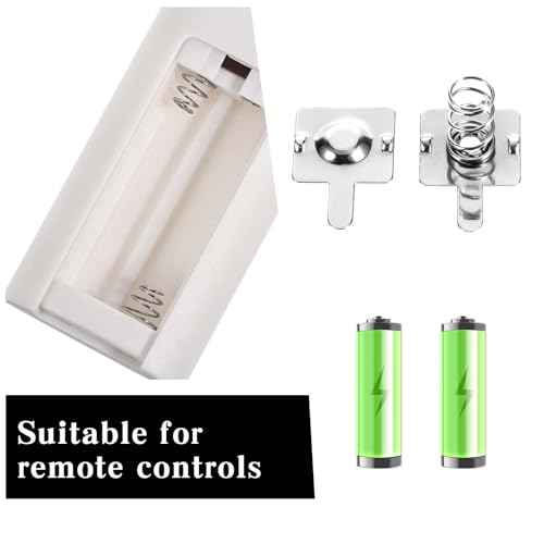 12 Pairs Battery Contacts AA Battery Springs Battery Negative to Positive Conversion Spring Contact Plated Battery Spring Contact Plate Replacement for Remote Control Battery Charger