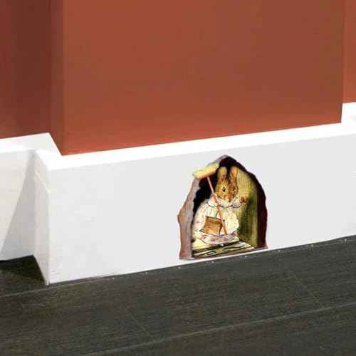 New 3D Mouse Hole Realistics Wall Sticker, Mouse in a Hole Wall Decal Fun Art, Water Proof Funny Stickers for Bedroom Nursery Wall Decor, Wall Treatments and Supplies, Wall Stickers and Murals