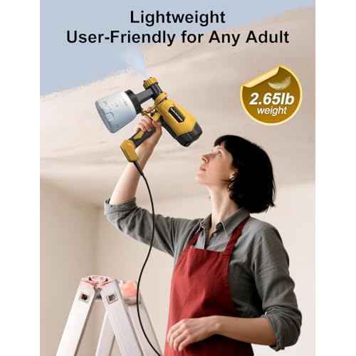HVLP Paint Sprayer, Electric Spray Paint Gun, 3 Modes & 4 Barss Nozzles, with Cleaning & Blowing Joints, Variable Flow Control, for Doors, Fences, Furniture, Wall, Cabinet, Garden Chairs, etc.