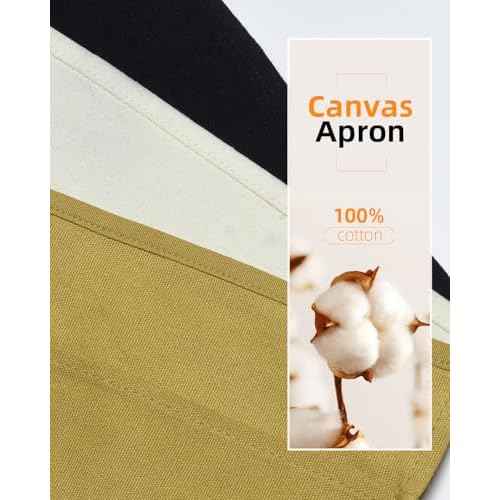 Canvas Work Waist Apron with 3 Pocket