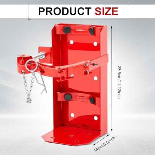 Zonon Heavy Duty Fire Extinguisher Mount Bracket Metal Fire Extinguisher Holder Wall Mount for Home Car Truck, Mini, Small, and Medium Sized(Fits 10lb,Red,1 Pcs)