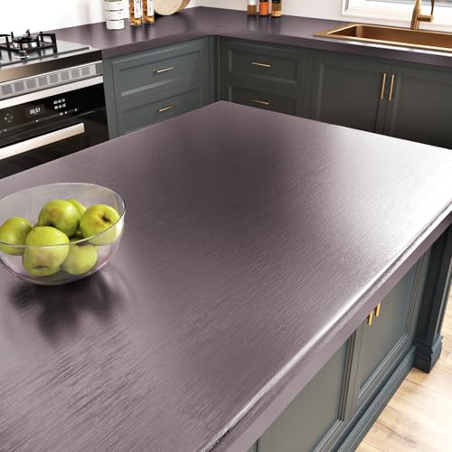 Wallercity Gradient Purple Stainless Steel Contact Paper for Kitchen Backsplash Waterproof Fridge Vinyl Wraps Metal Brushed Wallpaper for Dishwasher Metallic Wall Paper for Appliances 15.8''x78.7''