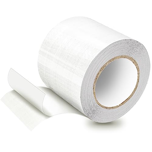 HONGTAIHSENG Clear Tent Tape, Outdoor Awning Repair Tape, 3.1In x 16.4FT Boat Covers Repair Kit for Tarpaulin, RV Covers, Sail, Canopy, Strong Adhesive Tape, UV-Resistant, PE