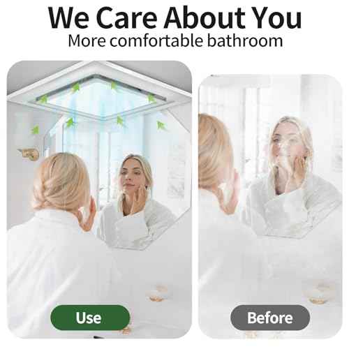 TEPU Bathroom Exhaust Fan with Light 144 CFM, 11.8In Grille, Housing 9.8" x 9.8", Duct 4 Inch, 1.0 Sone Quiet Bath Ceiling Vent Fan Combo with 6500K 1200LM LED Light, for Bathroom, Laundry, Shower
