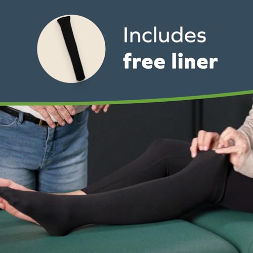 SiennaWrap Compression Leg Wrap - Designed by a Lymphedema & Lipedema Therapist - Made in USA - Includes Free Hybrid Compression Liner (Seamless Design)