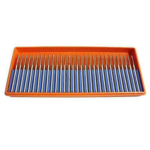 30 Pack 1mm Diamond Drill Bit for Dremel Craftsman Rotary Tool 1/8" Shanks Jewelry Beach Sea Glass Shells Gemstones Lapidary 30pcs.