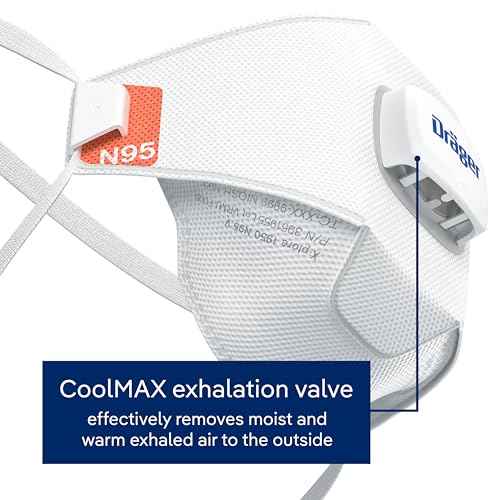 Dr?ger X-plore 1950 V N95 respirator mask with exhalation valve | NIOSH-approved respirator mask