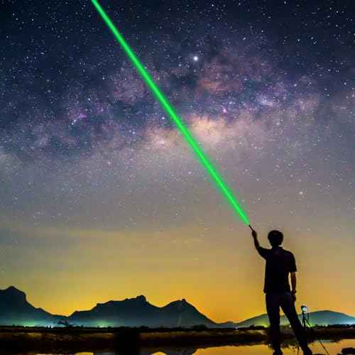 [2 Packs] Professional Rechargeable Green Laser Pointer High Power Green Beam Laser Light Long Distance Range for TV/LED/LCD Screens Tactical Flashlights Presentation Office/Outdoors [004](2)