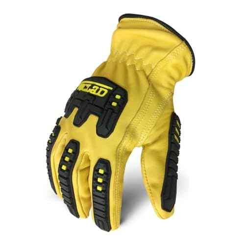Ironclad Mens Work Glove 360 CUT LEATHER IMPACT, Yelloe, Large US