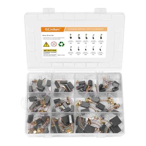40 Pack Electric Motor Carbon Brushes Set, 10 Different Sizes for Replacement Repair Power Tool Part Electric Hammer Drills Angle Grinders Circular Table Saw
