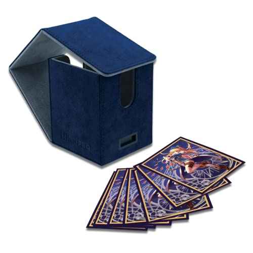 Ultra Pro - Vivid Alcove Flip Deck Box (Blue) - Protect and Store up to 100 Double Sleeves Standard Size Cards, Perfect for Sports Cards, Gaming Cards & Collectible Trading Cards