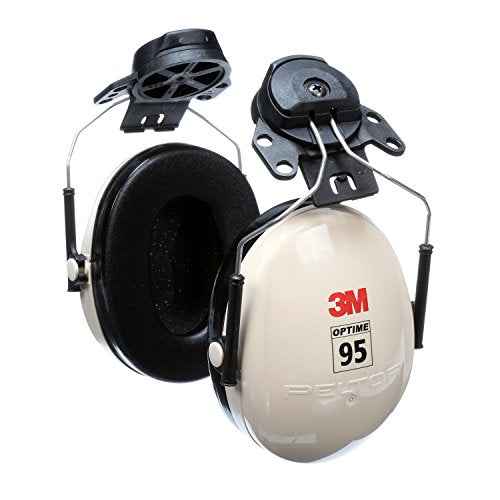 3M Optime 95 Beige And Black Helmet Mount Earmuffs