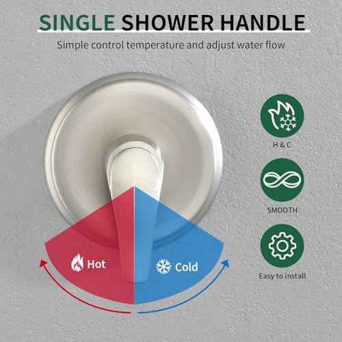 Wall Mount Rough-In Valve Shower Valves Shower Faucet Bathroom Trim Kit Single Handle Tub Shower Valve Mixer Brushed Nickel