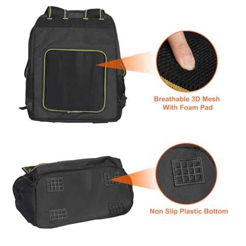 HARFINGTON Tool Backpack Tools Organizer Multipurpose Multifunction Pockets ToolBag for Men Women with Adjustable Shoulder Strap