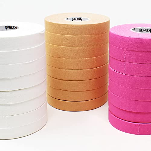 Bighorn Athletics Pro Series Jiu-Jitsu Finger Tape, 8-Rolls with Tin Holder, Enhanced Strength, Residue-Free (0.3-Inch, Nude)