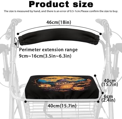 LedBack Halloween Walker Accessories Rollator Seat Cushion Owl Bat Walker Seat Cover Walkers, Rollators & Accessories for Walkers for Seniors