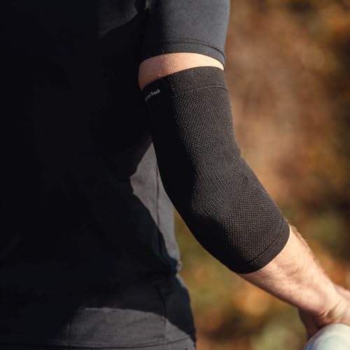 Back on Track Physio Elbow Brace 4-Way Stretch 1207 with Welltex Technology, Black, Medium