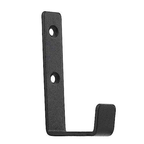 Wall Hooks Heavy Duty Extra Thick Pure Metal Screw Double Hole Installation More Firm Hook Coat Key Robe Hanger Utility Hooks Sand Black-6