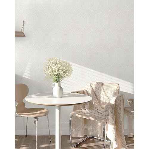 Heroad Peel and Stick Wallpaper Boho Beige Neutral Geometric Removable Wallpaper for Bedroom Modern Polka Dot Contact Paper Vinyl Decoration Self-Adhesive Waterproof 17.3"x78.7"
