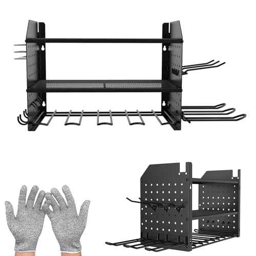 Modular Power Tool Organizer, Premium 3 Layer Wall Mount 6 Drills Holder, Efficient Garage Tool Storage Solution, Great Gifts for Men (6 Drill Holders)