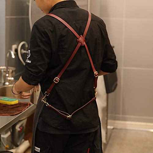 Denim Apron with Pockets for Men Women, Tool Work Apron for Chef Cooking BBQ Garden, Painting Woodworking, Gift for Him and Her
