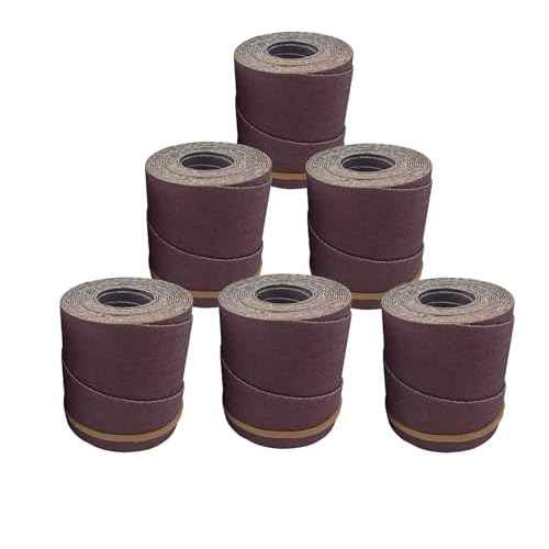 Pre-Cut Sandpaper Rolls | 80 Grit | 6 Pack | for Supermax 19-38 Drum Sander by Monarch Industrial
