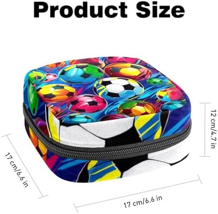 Tampons Collect Bags for Women Girls, Sanitary Napkin Storage Disposal Pouch, Lightweight Menstrual Cup Bag Soccer Football