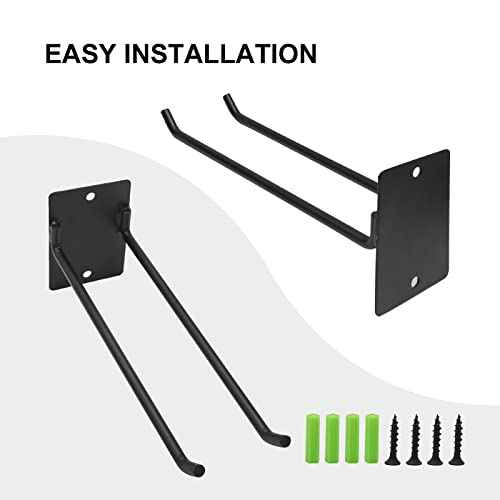 4PCS Garage Storage Hooks (Hook Length: 9.84"/25cm) Wall Mount Garage Storage Organizer Steel Hooks Application for Shovels, Rakes, Garage Tools, Garden Tool